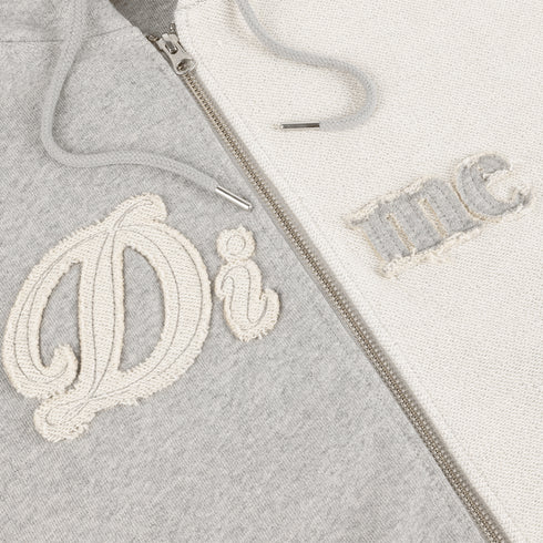 Dime Reverse French Terry Zip Hood Sweat A Capuche Zip - Heather Gray - Streetart.fr